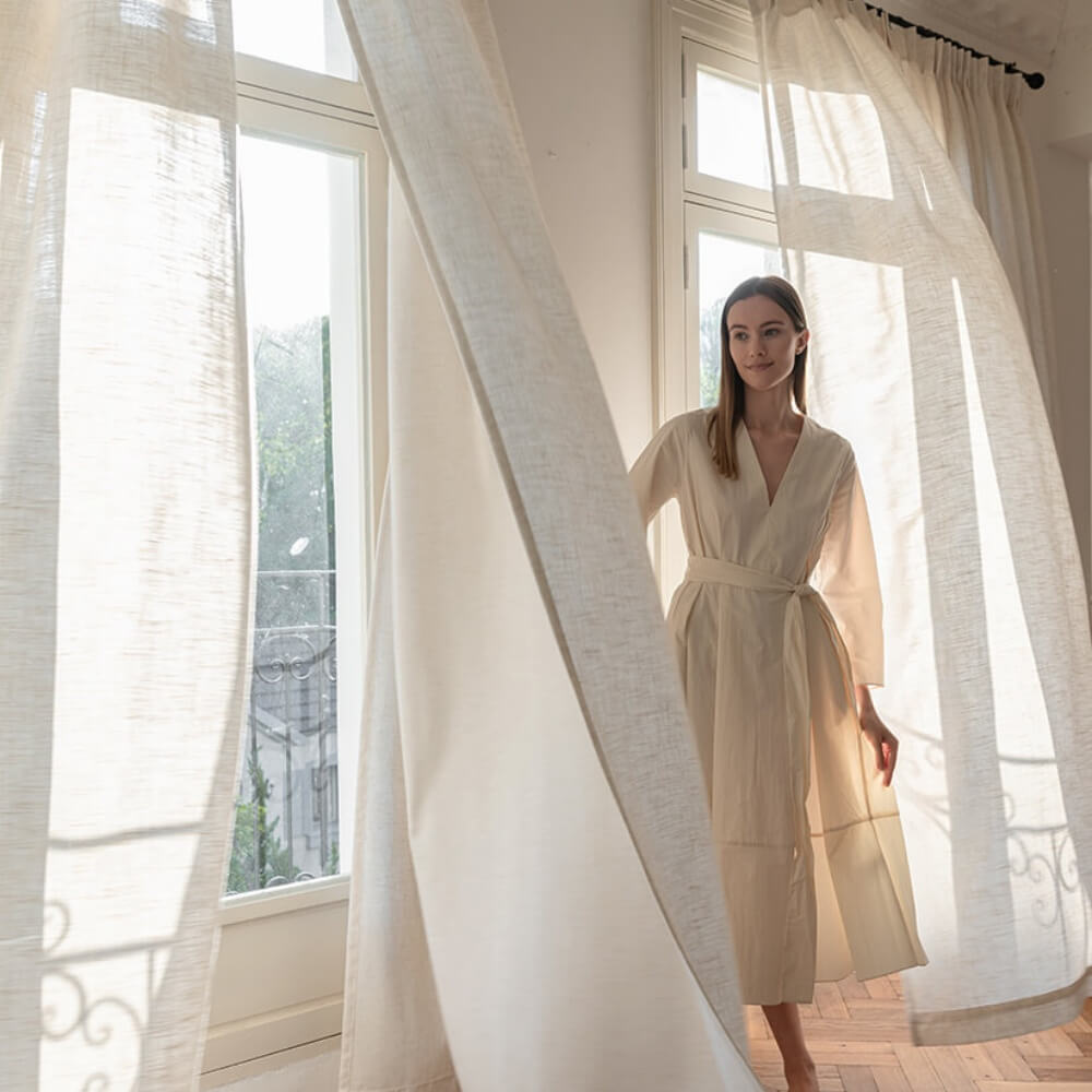 Jamila Linen Pleated Curtain