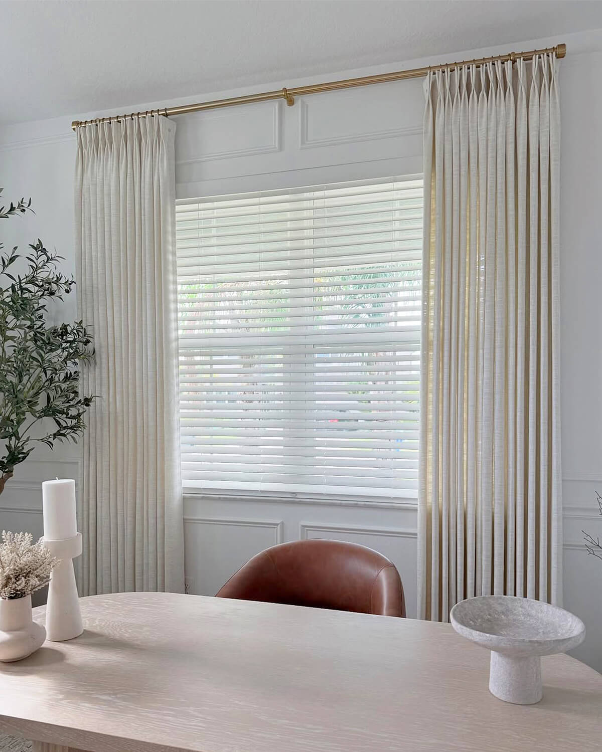 43 Color Natural Linen Blend Curtains – Blackout & Thermal Insulated Drapes for Living Room & Dining Room (Zen)